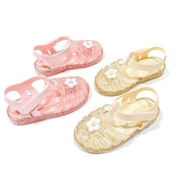 Sparkly Gradient LED Jelly Shoes for Toddlers & Girls