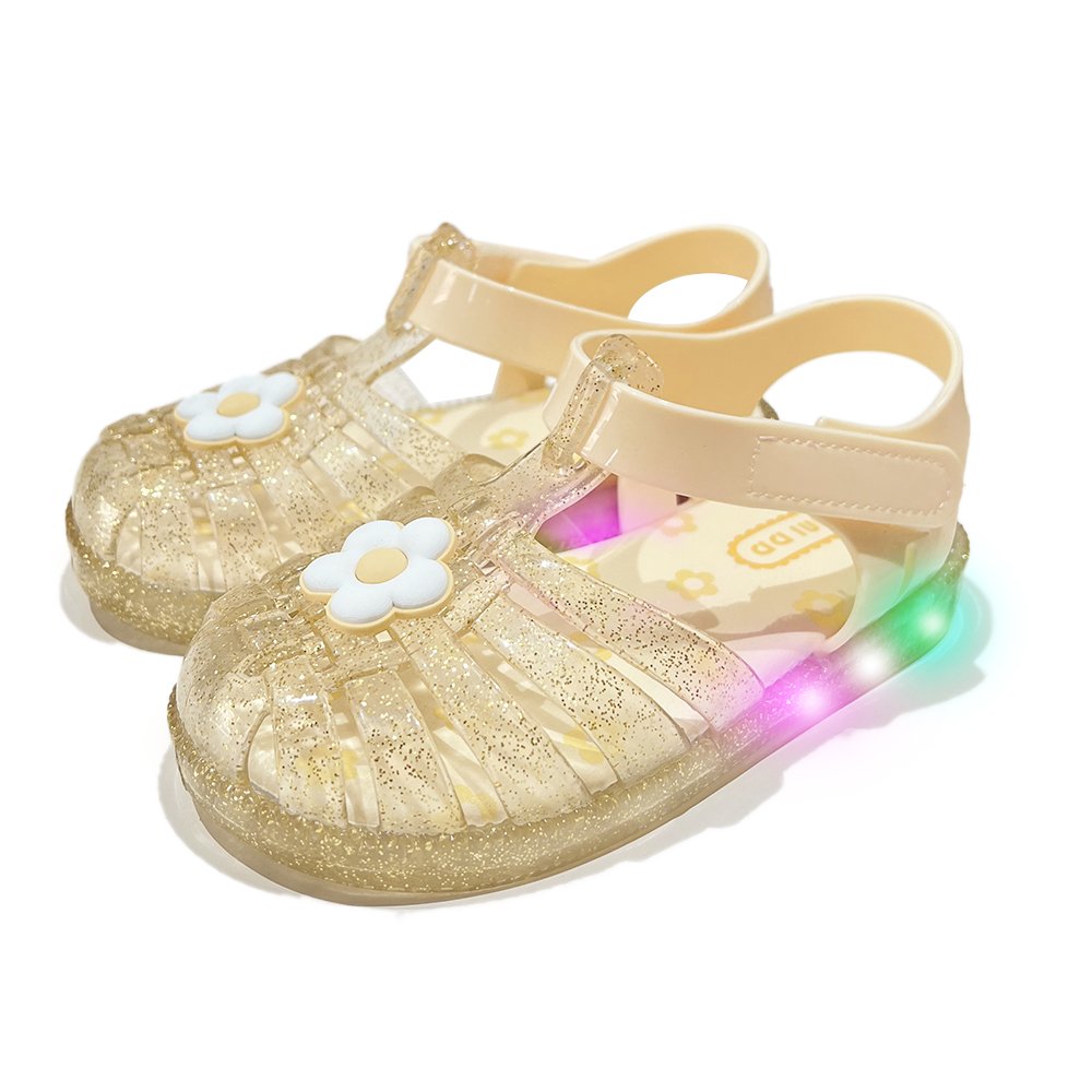 Sparkly Gradient LED Jelly Shoes for Toddlers & Girls