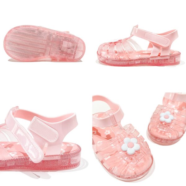 Sparkly Gradient LED Jelly Shoes for Toddlers & Girls