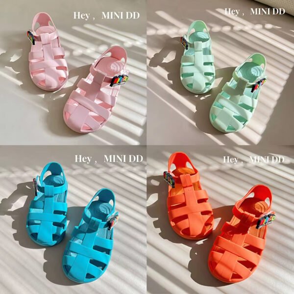 Kids Ready to Ship Jelly Slippers – Colorful & Breathable