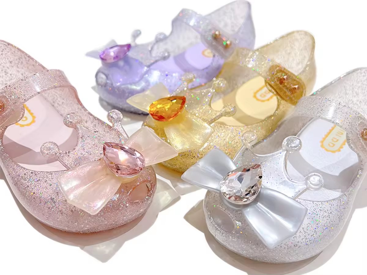 Baby Ready to Ship Transparent Jelly Flats – Cute Toddler Shoes