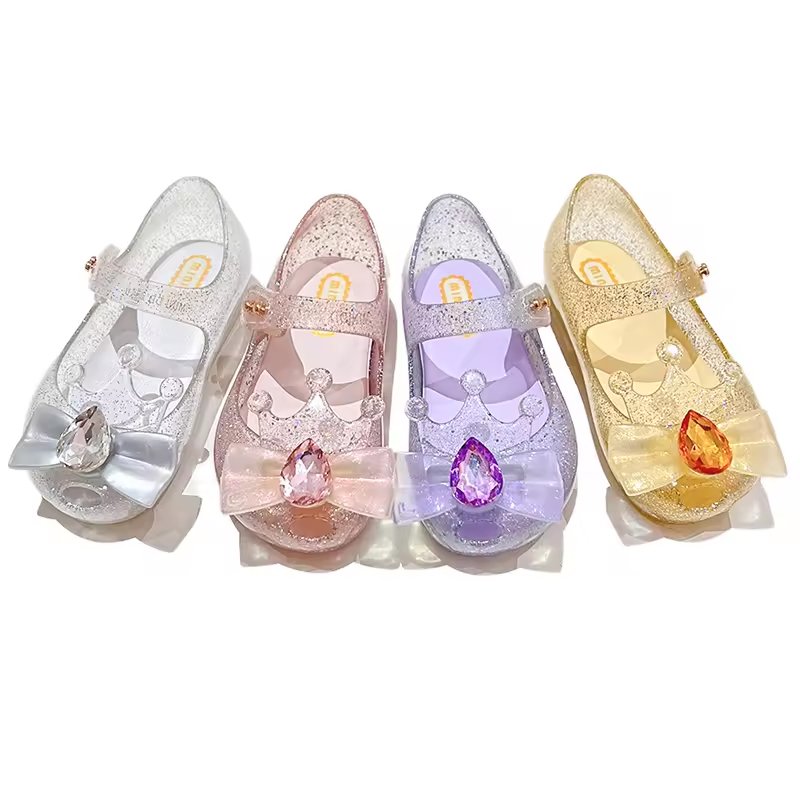 Baby Ready to Ship Transparent Jelly Flats – Cute Toddler Shoes