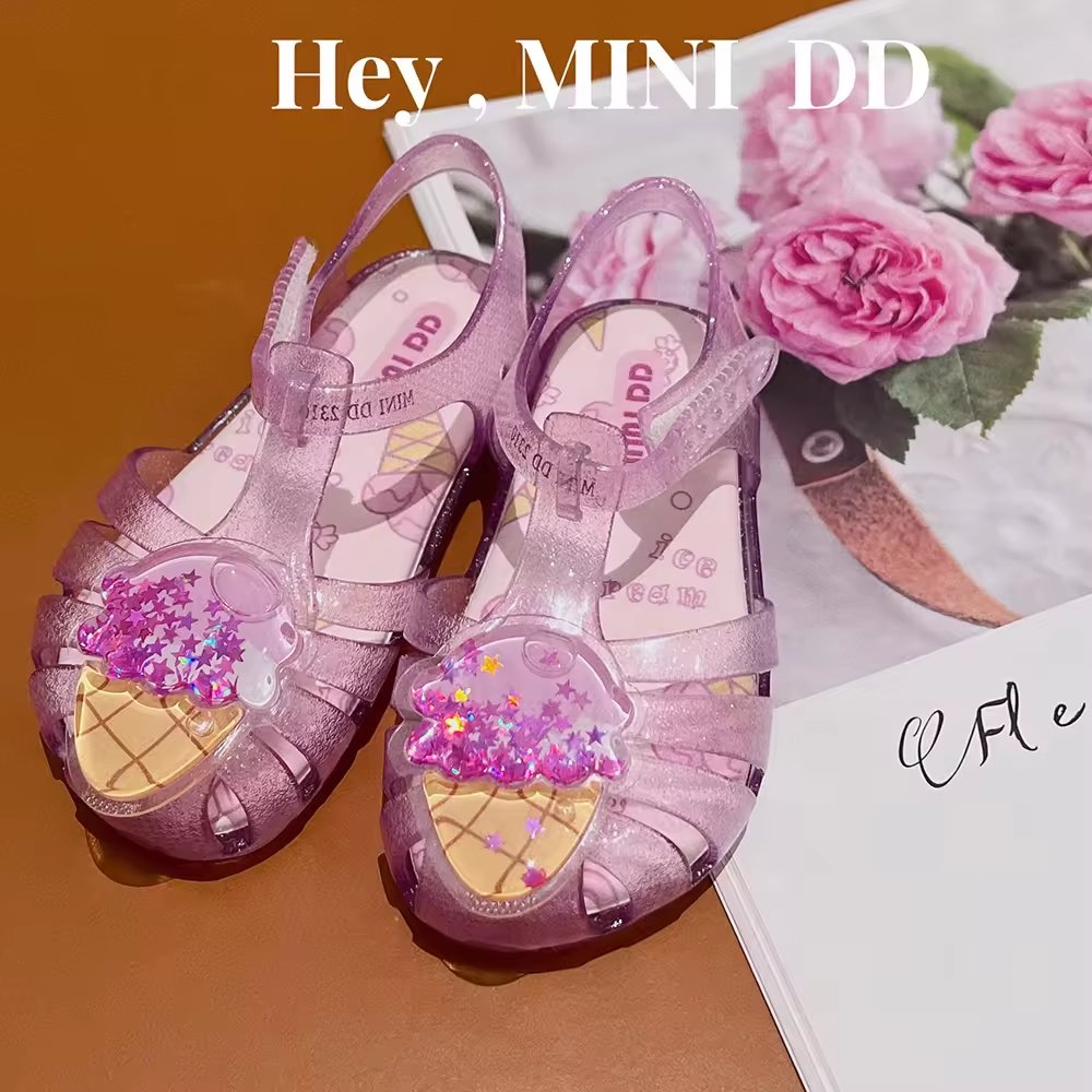 Ready to Ship Girls Jelly Flats – Cute Transparent Summer Shoes