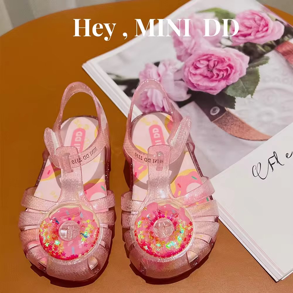 Ready to Ship Girls Jelly Flats – Cute Transparent Summer Shoes