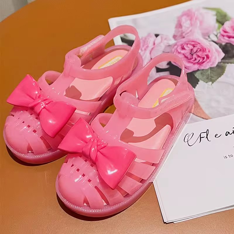 Ready to Ship Girls Crystal Jelly Shoes – Cute Party Flats