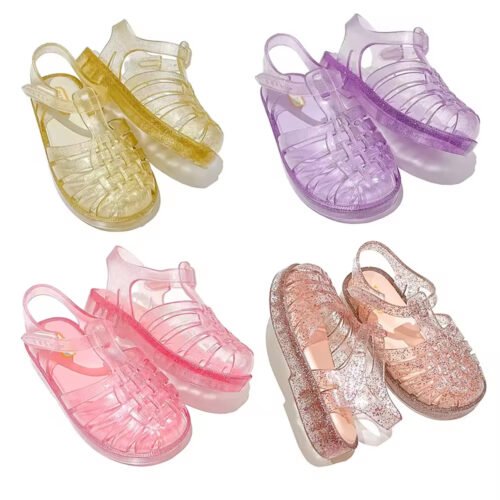 Ready to Ship Baby Jelly Flats – Soft Rubber Sole for Toddlers