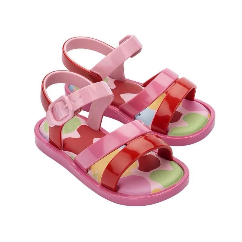 Ready to Ship Girls Rainbow Jelly Shoes – Bright Summer Style