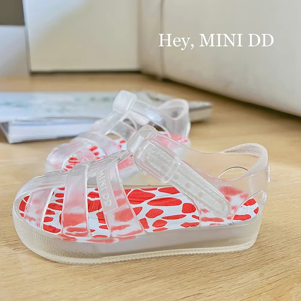 Girls Jelly Sandals, Closed Toe Fisherman Gladiator Summer Beach Sandal, Waterproof Anti-Slip PVC, Toddler/Little Kid