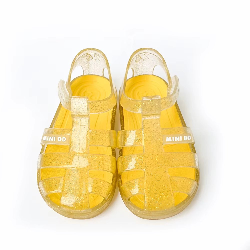 Fast Custom Children Crystal PVC Plastic Jelly Sandal Outdoor Wholesale Price OEM Kids Girl Soft Jelly Shoes