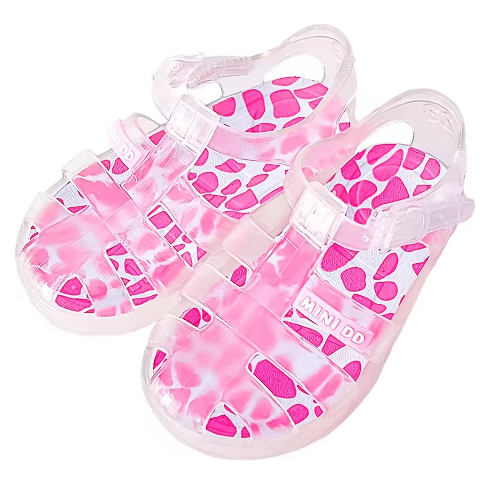 Girls Jelly Sandals, Closed Toe Fisherman Gladiator Summer Beach Sandal, Waterproof Anti-Slip PVC, Toddler/Little Kid